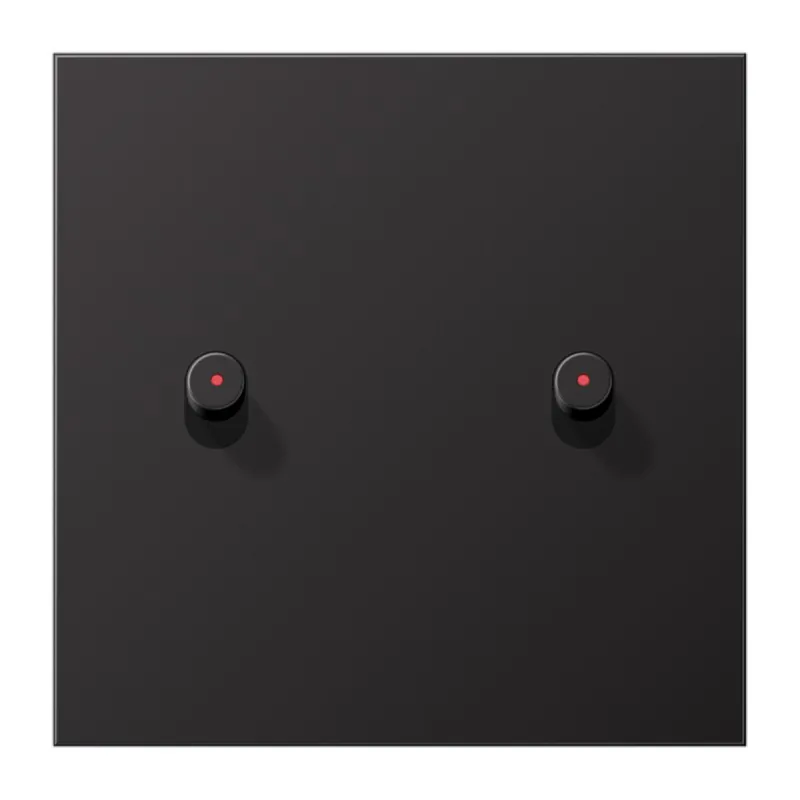 Jung Abdeckung mit Kipphebel mit Kalotte, Zylinder, 1fach, 2 Kipphebel, Serie LS 1912, dark (lackiertes Aluminium) AL12-5KODR01