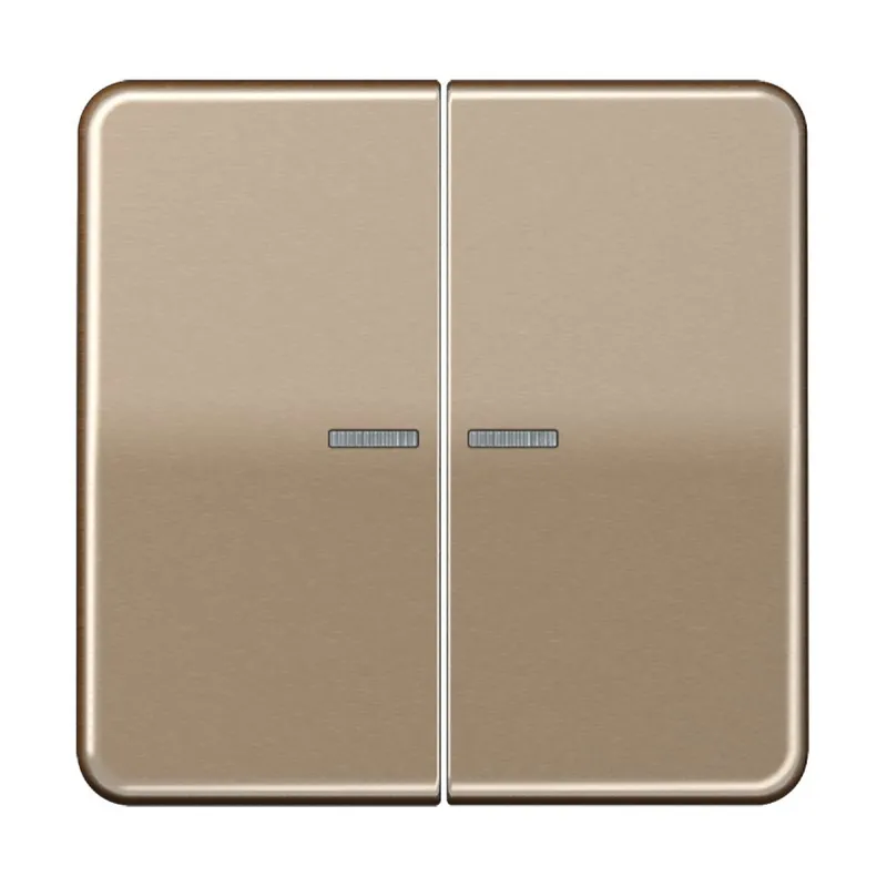 Jung Wippe mit Lichtleiter für Taster 2fach, Serie CD, gold-bronze CD102KO5GB