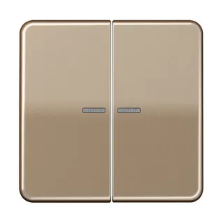 Jung Wippe mit Lichtleiter für Taster 2fach, Serie CD, gold-bronze CD102KO5GB