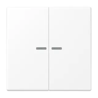Jung Wippe 2fach mit Lichtleiter, Serie LS, schneeweiß matt LS995KO5WWM