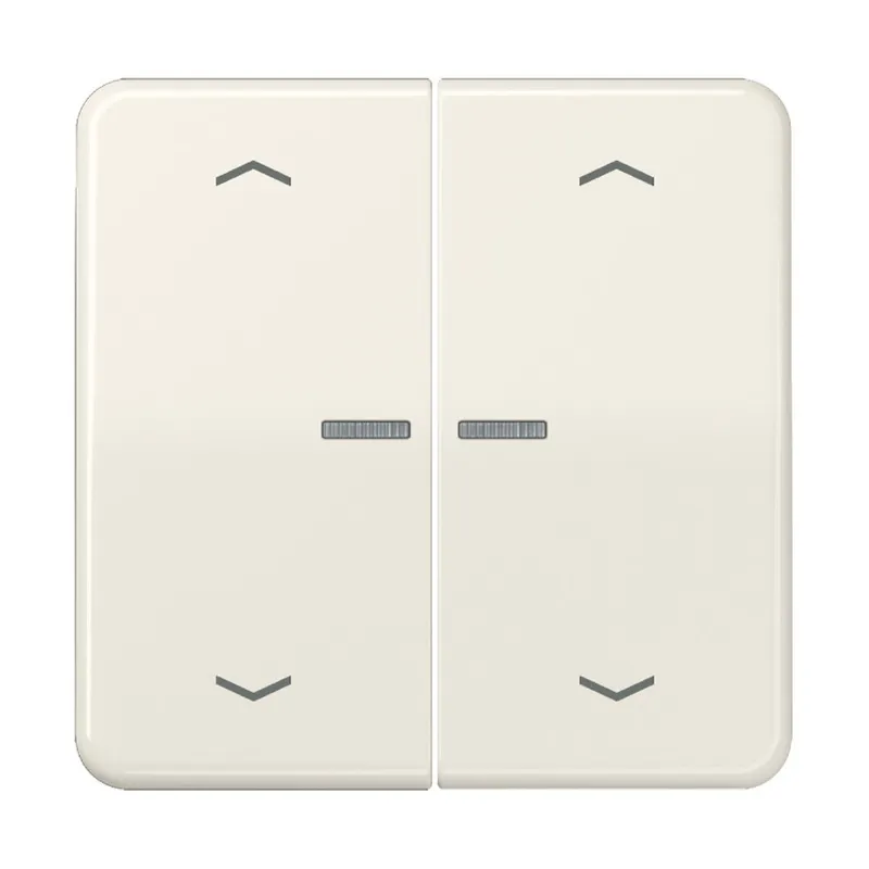 Jung Wippe mit Lichtleiter, mit Pfeilsymbolen für Taster 2fach, Duroplast, Serie CD, weiß CD102KO5P