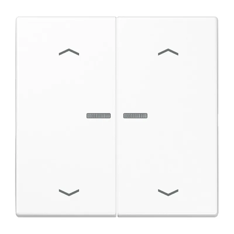 Jung Wippe mit Lichtleiter, mit Pfeilsymbolen für Taster 2fach, Duroplast, Serie LS, alpinweiß LS102KO5PWW