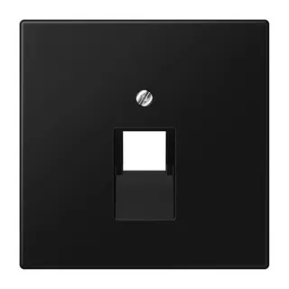Jung Abdeckung für IAE/UAE-Anschlussdosen 1 x 8-polig, Thermoplast lackiert, Serie LS, graphitschwarz matt LS969-1UASWM