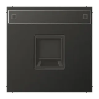 Jung Abdeckung (gerastet) für Modular-Jack-Steckbuchsen 1fach, UMA-CAT6A, RADIALL, Panduit, Assmann, mit Schriftfeld, Aluminium lackiert, Serie LS, anthraz AL1969-1NAWEAN