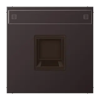 Jung Abdeckung (gerastet) für Modular-Jack-Steckbuchsen 1fach, UMA-CAT6A, RADIALL, Panduit, Assmann, mit Schriftfeld, Aluminium lackiert, Serie LS, dark AL1969-1NAWED