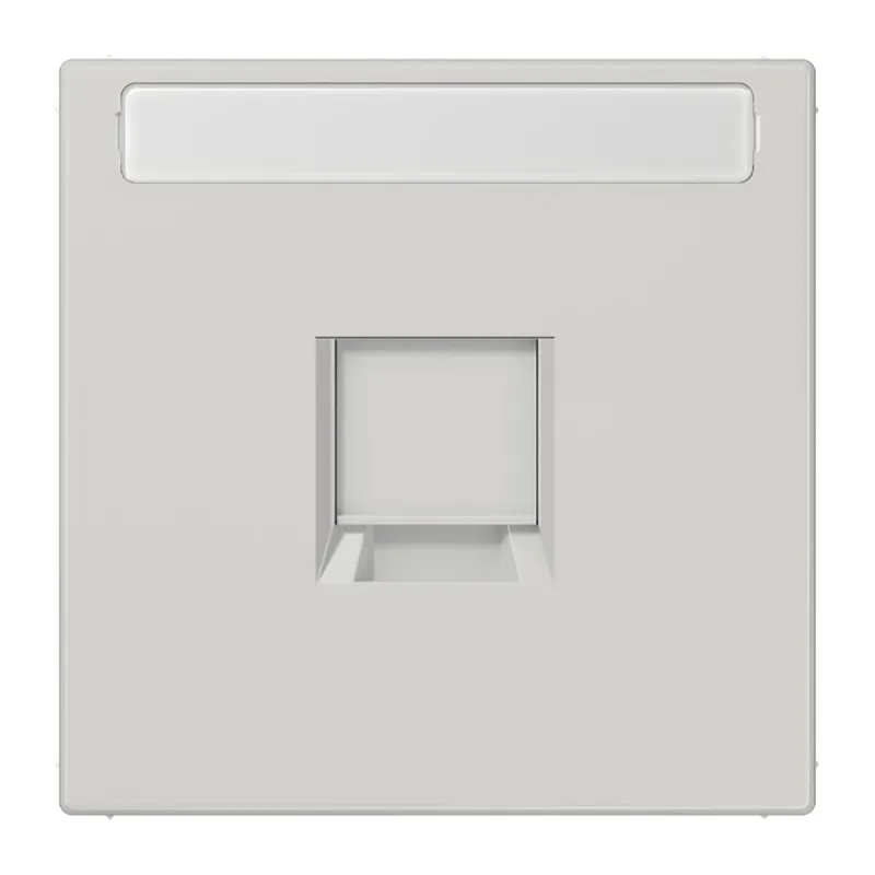 Jung Abdeckung (gerastet) für Modular-Jack-Steckbuchsen 1fach, Serie LS, lichtgrau LS1969-1NAWELG