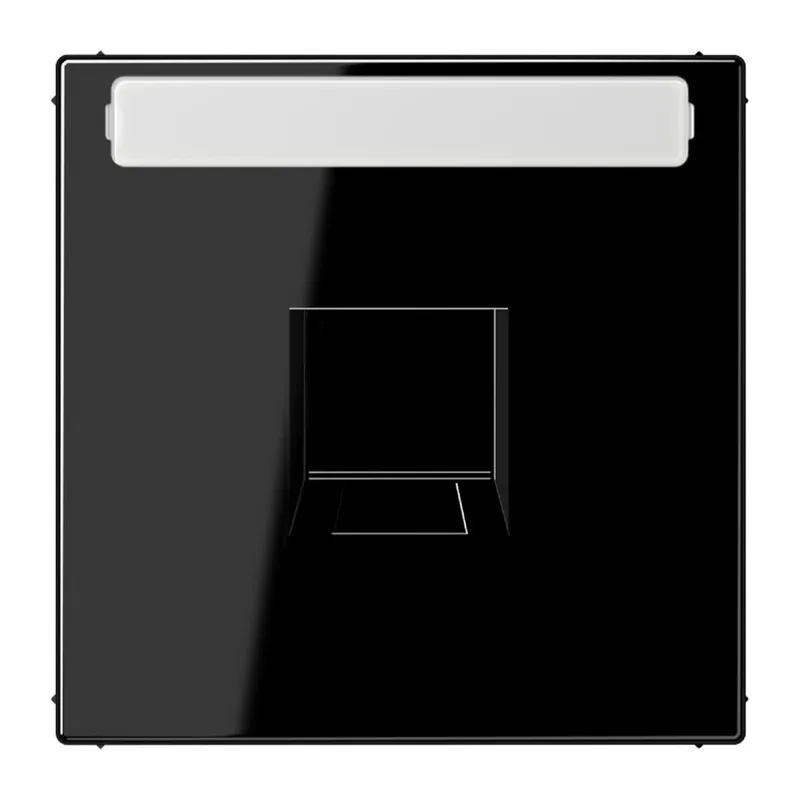 Jung Abdeckung (gerastet) für Modular-Jack-Steckbuchsen 1fach, Serie LS, schwarz LS1969-1NAWESW
