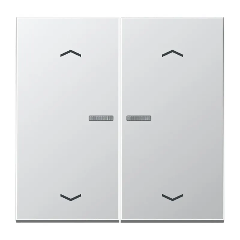 Jung Wippe mit Lichtleiter, mit Pfeilsymbolen für Taster 2fach, Serie LS, Aluminium AL102KO5P