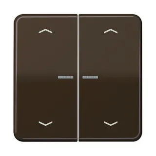 Jung Wippe mit Lichtleiter, mit Pfeilsymbolen für Taster 2fach, Duroplast, Serie CD, braun CD102KO5PBR