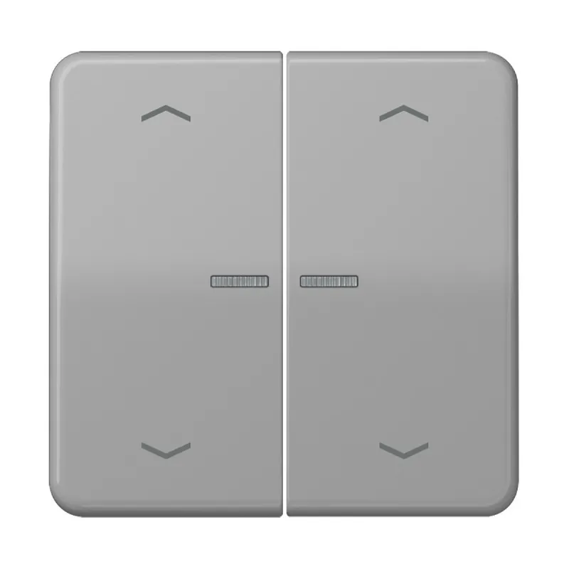 Jung Wippe mit Lichtleiter, mit Pfeilsymbolen für Taster 2fach, Duroplast, Serie CD, grau CD102KO5PGR