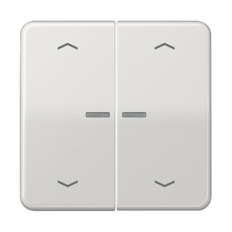 Jung Wippe mit Lichtleiter, mit Pfeilsymbolen für Taster 2fach, Duroplast, Serie CD, lichtgrau CD102KO5PLG