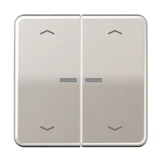 Jung Wippe mit Lichtleiter, mit Pfeilsymbolen für Taster 2fach, Serie CD, platin CD102KO5PPT