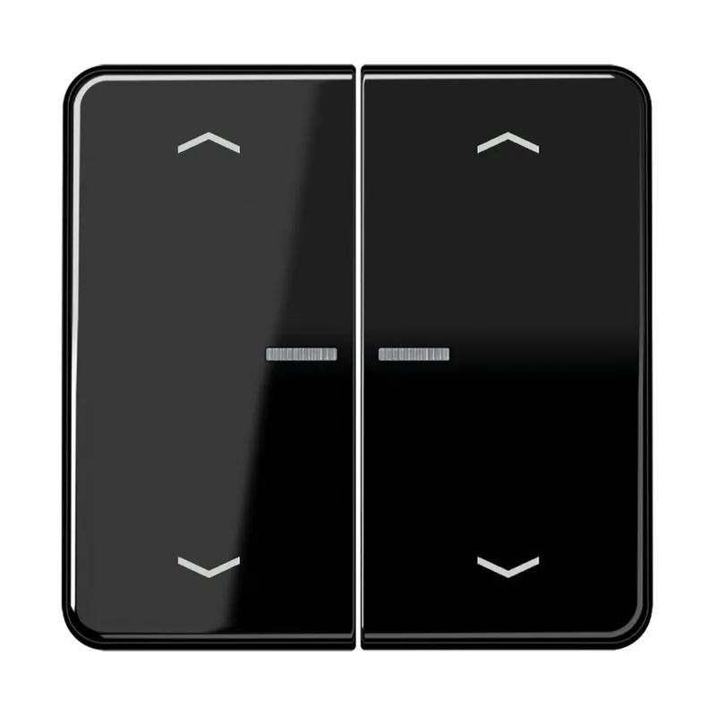 Jung Wippe mit Lichtleiter, mit Pfeilsymbolen für Taster 2fach, Duroplast, Serie CD, schwarz CD102KO5PSW