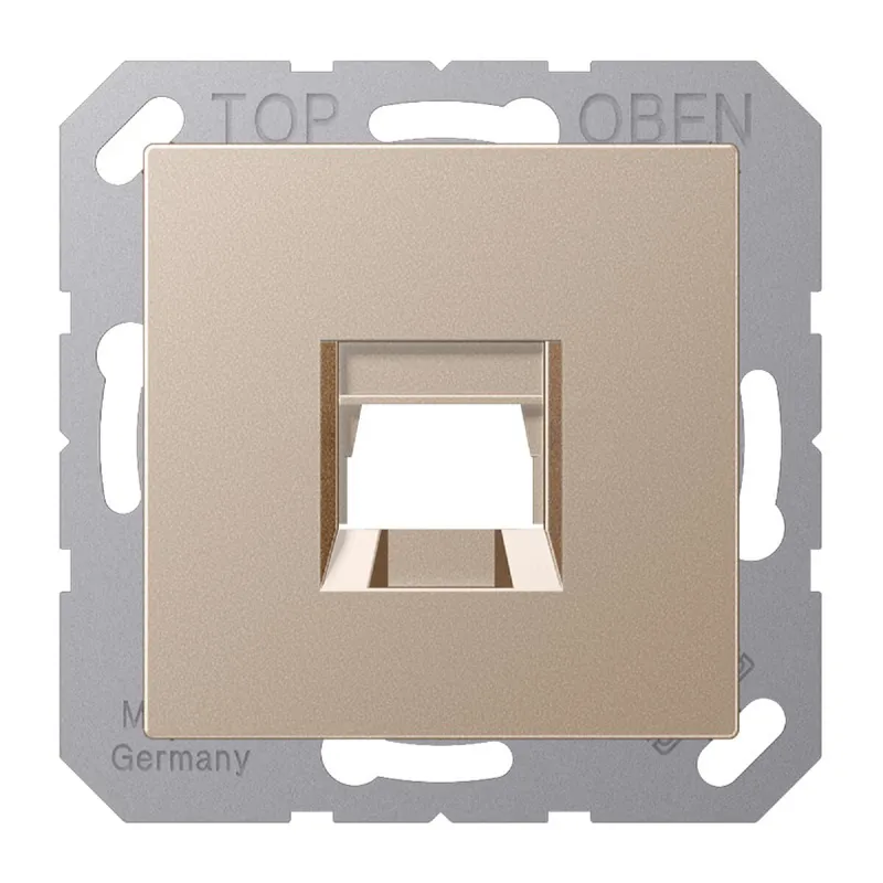 Jung Abdeckung (gerastet) für Modular-Jack-Steckbuchsen 1fach, Serie A, champagner A1569-1WECH
