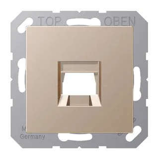 Jung Abdeckung (gerastet) für Modular-Jack-Steckbuchsen 1fach, lackiert, Serie A, champagner A1569-15WECH