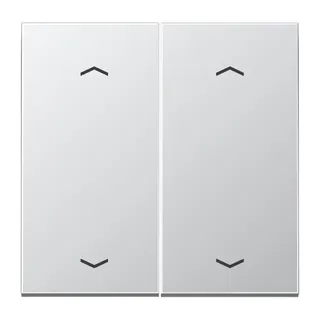 Jung Wippe, mit Pfeilsymbolen für Taster 2fach, Serie LS, Aluminium AL102P