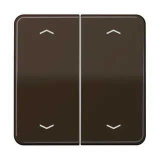 Jung Wippe, mit Pfeilsymbolen für KNX Taster, Duroplast, Serie CD, braun CD102PBR