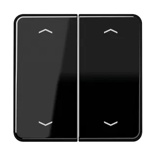 Jung Wippe, mit Pfeilsymbolen für KNX Taster, Duroplast, Serie CD, schwarz CD102PSW