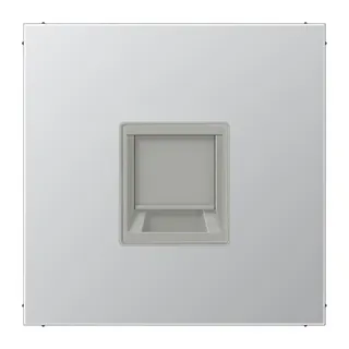 Jung Abdeckung (gerastet) für Modular-Jack-Steckbuchsen 1fach, UMA-CAT6A, RADIALL, Panduit, Assmann, Serie LS, Aluminium AL1969-1WE