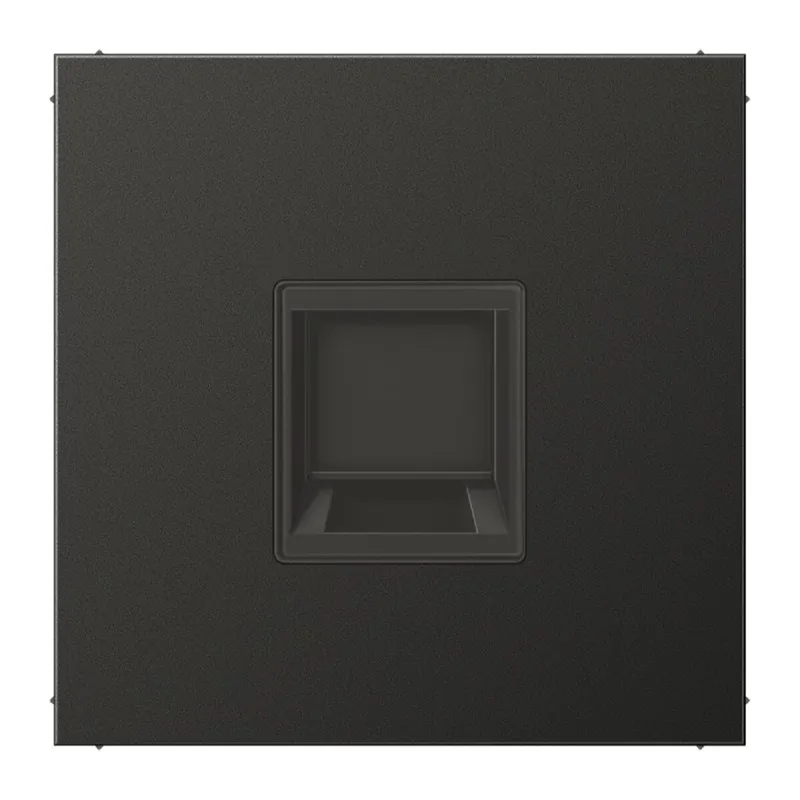 Jung Abdeckung (gerastet) für Modular-Jack-Steckbuchsen 1fach, UMA-CAT6A, RADIALL, Panduit, Assmann, Aluminium lackiert, Serie LS, anthrazit AL1969-1WEAN