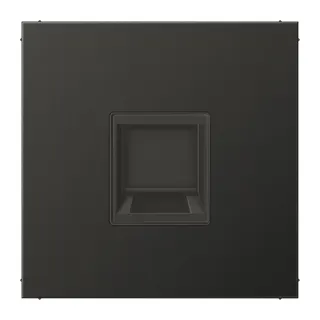 Jung Abdeckung (gerastet) für Modular-Jack-Steckbuchsen 1fach, UMA-CAT6A, RADIALL, Panduit, Assmann, Aluminium lackiert, Serie LS, anthrazit AL1969-1WEAN