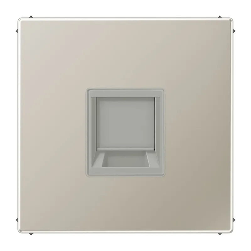 Jung Abdeckung (gerastet) für Modular-Jack-Steckbuchsen 1fach, UMA-CAT6A, RADIALL, Panduit, Assmann, Serie LS, Edelstahl ES1969-1WE
