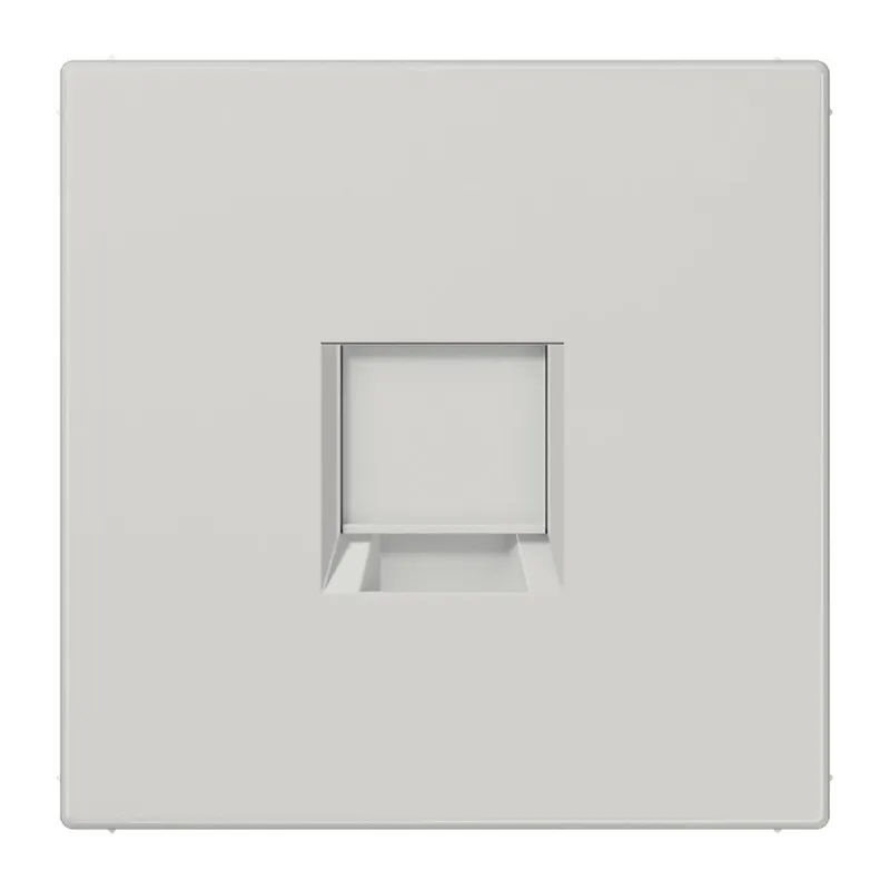 Jung Abdeckung (gerastet) für Modular-Jack-Steckbuchsen 1fach, Serie LS, lichtgrau LS1969-1WELG
