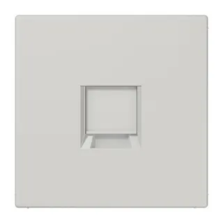 Jung Abdeckung (gerastet) für Modular-Jack-Steckbuchsen 1fach, Serie LS, lichtgrau LS1969-1WELG