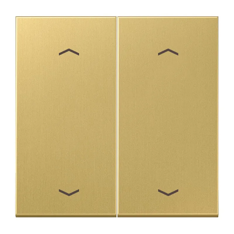 Jung Wippe, mit Pfeilsymbolen für Taster 2fach, Messing, Serie LS, Messing classic ME102PC