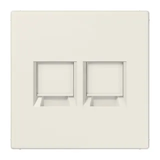 Jung Abdeckung (gerastet) für Modular-Jack-Steckbuchsen 2fach, Serie LS, weiß LS1969-25WE