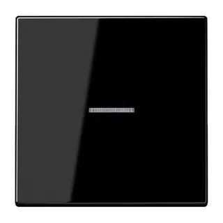 Jung Wippe mit Lichtleiter für Taster 1fach, Duroplast, Serie LS, schwarz LS101KO5SW