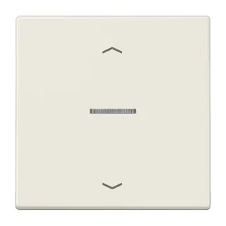 Jung Wippe mit Lichtleiter, mit Pfeilsymbolen für Taster 1fach, Duroplast, Serie LS, weiß LS101KO5P