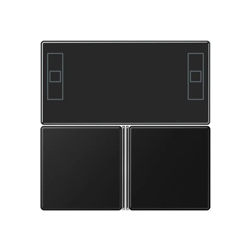 Jung Tastensatz 3fach, F40 Raumcontroller, Serie A, graphitschwarz matt A4093TSASWM