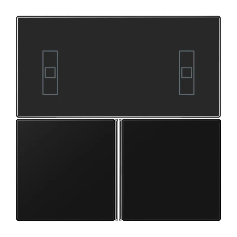 Jung Tastensatz 3fach, F40 Raumcontroller, Serie LS, graphitschwarz matt LS4093TSASWM