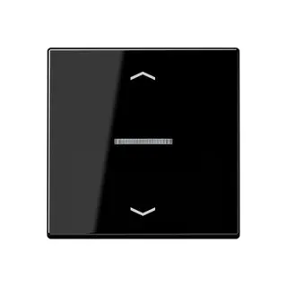 Jung Wippe mit Lichtleiter, mit Pfeilsymbolen für Taster 1fach, Duroplast, Serie A, schwarz A101KO5PSW