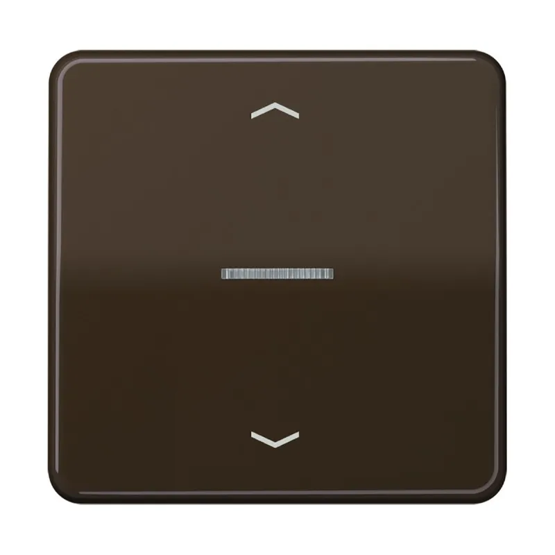 Jung Wippe mit Lichtleiter, mit Pfeilsymbolen für Taster 1fach, Duroplast, Serie CD, braun CD101KO5PBR