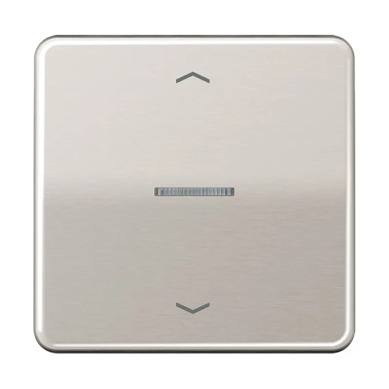 Jung Wippe mit Lichtleiter, mit Pfeilsymbolen für Taster 1fach, Aluminium eloxiert, Serie CD, platin CD101KO5PPT