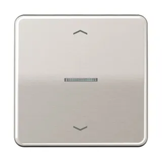 Jung Wippe mit Lichtleiter, mit Pfeilsymbolen für Taster 1fach, Aluminium eloxiert, Serie CD, platin CD101KO5PPT