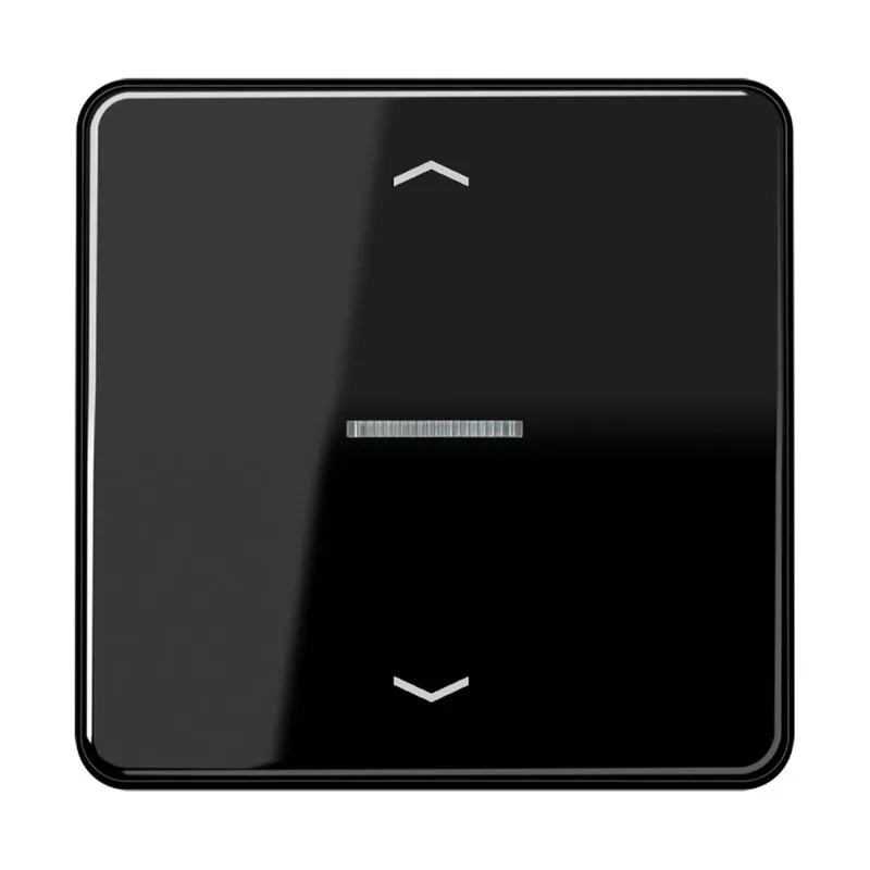 Jung Wippe mit Lichtleiter, mit Pfeilsymbolen für Taster 1fach, Duroplast, Serie CD, schwarz CD101KO5PSW