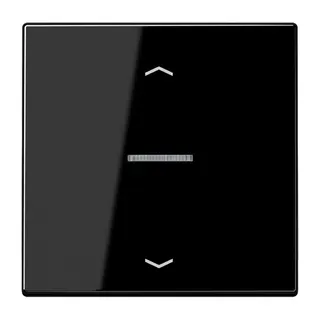 Jung Wippe mit Lichtleiter, mit Pfeilsymbolen für Taster 1fach, Duroplast, Serie LS, schwarz LS101KO5PSW