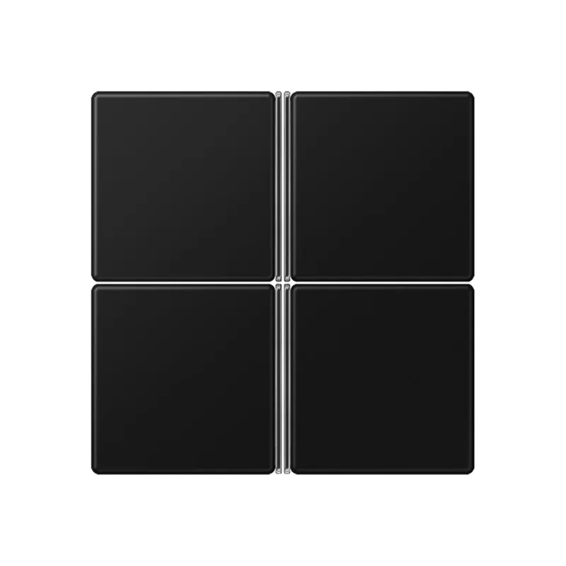 Jung Tastensatz 4fach, F40, Serie A, graphitschwarz matt A404TSASWM