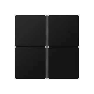 Jung Tastensatz 4fach, F40, Serie A, graphitschwarz matt A404TSASWM