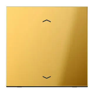Jung Wippe, mit Pfeilsymbolen für Taster 1fach, Metall goldfarben PVD-beschichtet, Serie LS, goldfarben GO101P