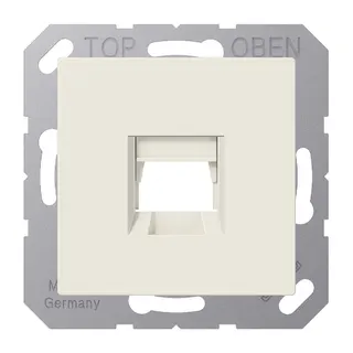 Jung Abdeckung (gerastet) für Modular-Jack-Steckbuchsen 1fach, Serie AS, weiß A1569-1WE