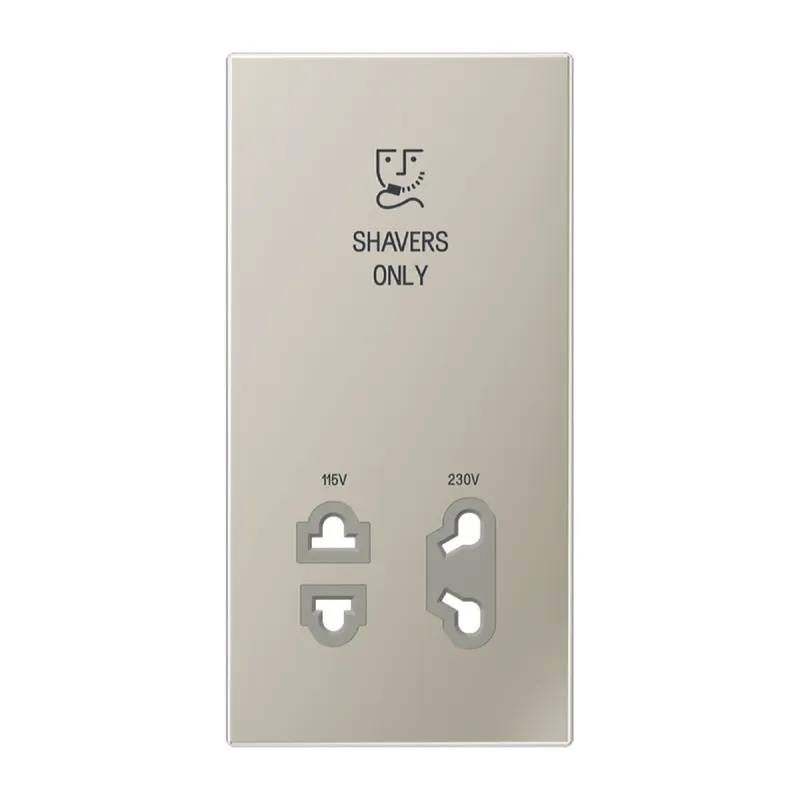 Jung Abdeckung 1fach, Shavers only, Serie LS, Edelstahl SOES7522PL