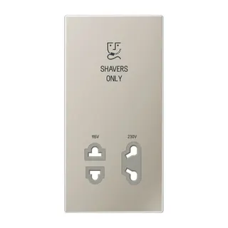 Jung Abdeckung 1fach, Shavers only, Serie LS, Edelstahl SOES7522PL