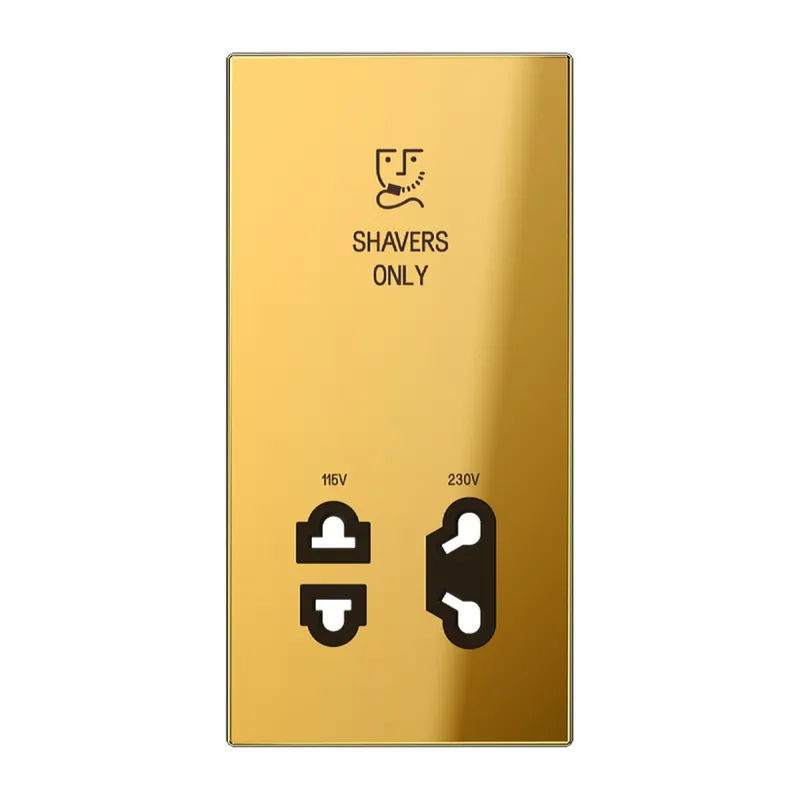 Jung Abdeckung 1fach, Shavers only, Metall goldfarben PVD-beschichtet, Serie LS, goldfarben SOGO7522PL