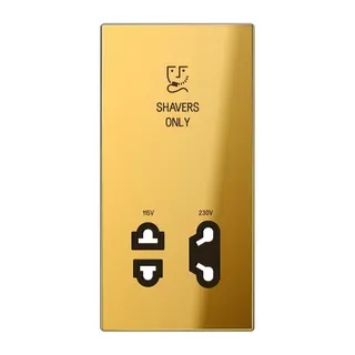 Jung Abdeckung 1fach, Shavers only, Metall goldfarben PVD-beschichtet, Serie LS, goldfarben SOGO7522PL