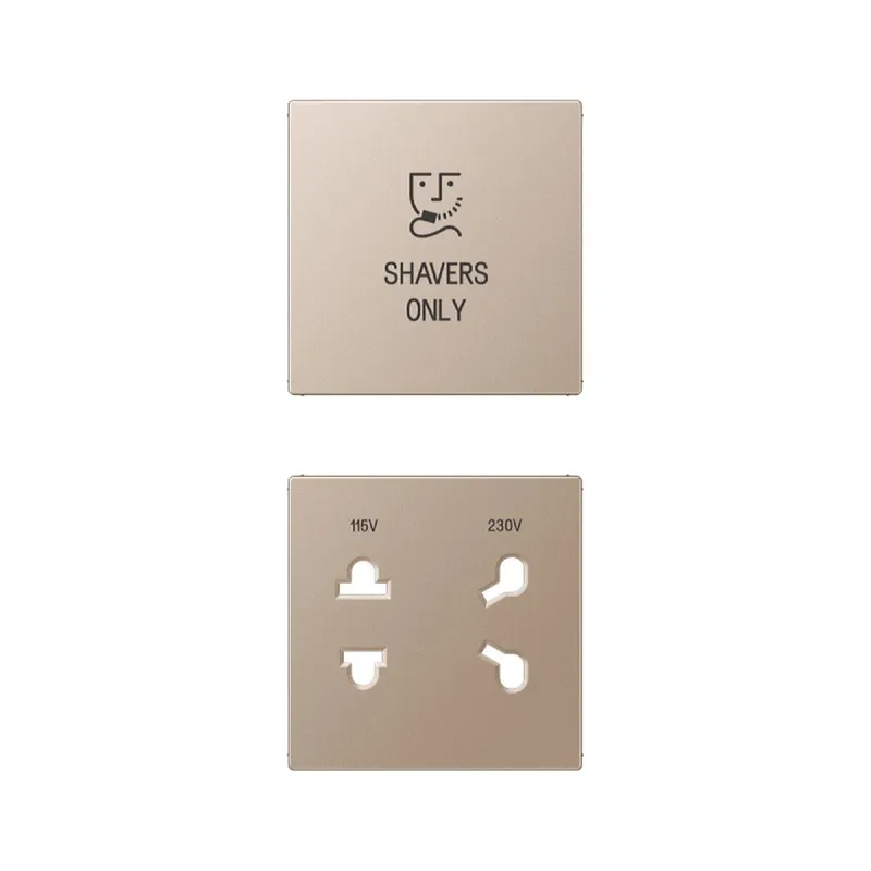 Jung Abdeckung 2fach, Shavers only, Serie A, champagner SOA7522CHPL
