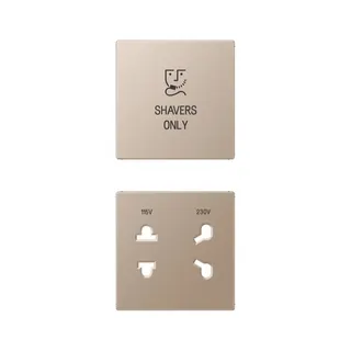 Jung Abdeckung 2fach, Shavers only, Serie A, champagner SOA7522CHPL